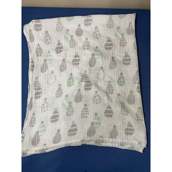 Cloud Island Muslin Swaddle Receiving Baby Blanket Balloons Teal &  Gray 42x4 - Picture 2 of 5